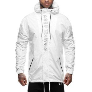 Asrv White Men’s Waterproof Windbreaker Jacket